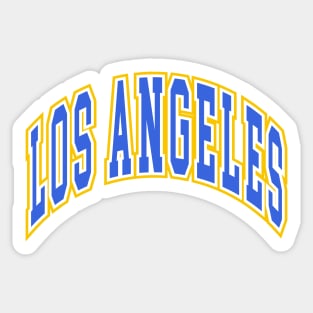 Los Angeles - Block Arch - White Blue/Gold Sticker